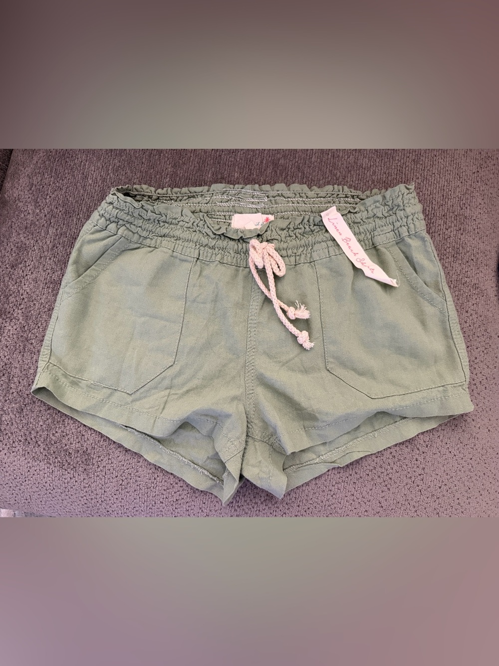 April Kiss linen beach shorts size medium  (0156)